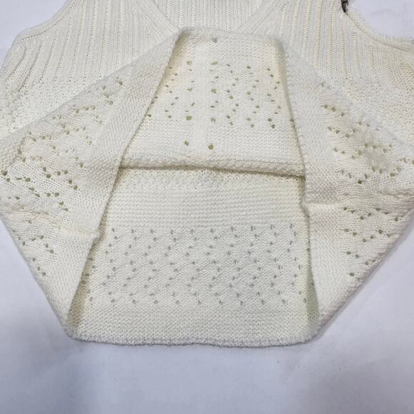 MORE TO COME Khloe Ruched Knit Top in White Small - Picture 6 of 10